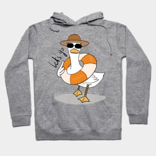 Doo Doo duck Lets go Swimming Hoodie